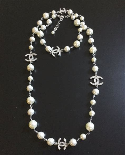 chanel 5 cc necklace|Chanel 5 Silver Cc Necklace .